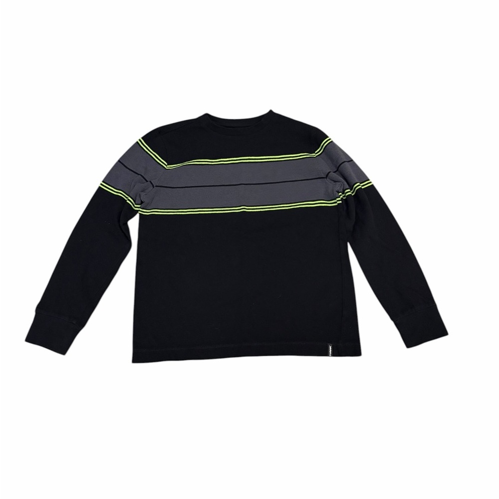 Tony Hawk Boys Long Sleeve Shirt Black Stripe Size Medium (10-12)
